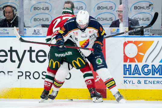 Djurgårdens Stefan Warg och Frölundas Teodor Niederbach
