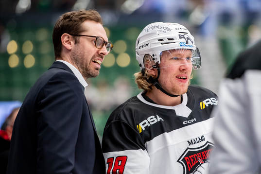 Malmö Redhawks målvaktstränare Christopher Nihlstorp och