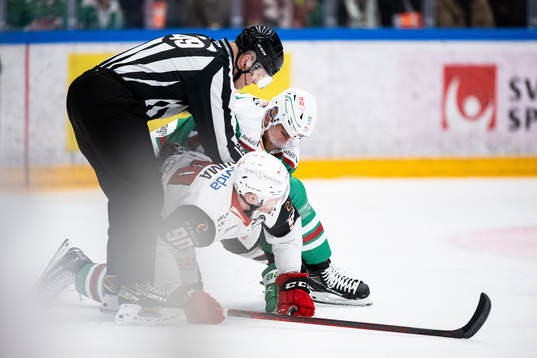 Malmö Redhawks Lance Bouma och Rögles Vojtech Mozik