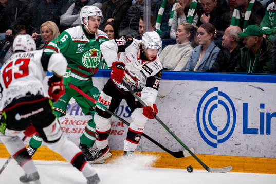 Rögles Tony Sund och Malmö Redhawks Carl Persson