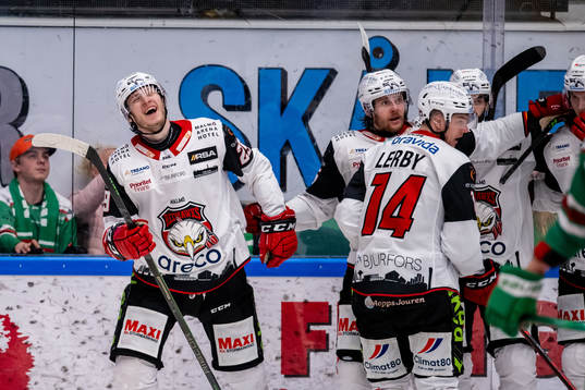 Malmö Redhawks Eric Engstrand jublar