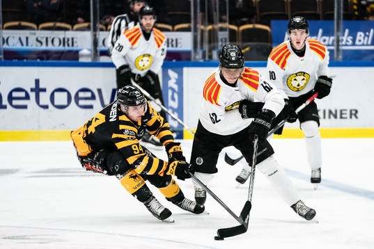 Skellefteås Linus Karlsson och Brynäs Tom Hedberg