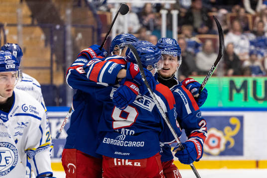 Oskarshamns spelare jublar