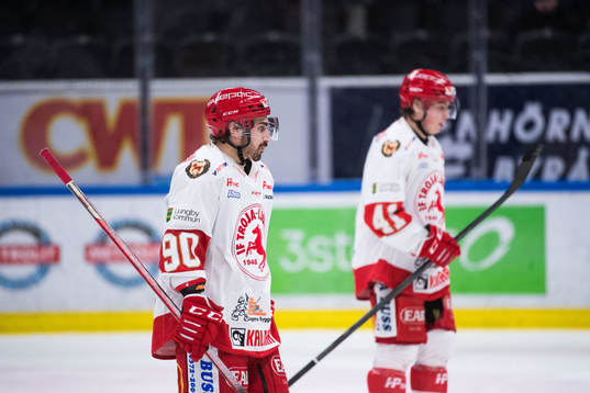 Troja/Ljungbys Kevin Karlsson och Victor Öhman deppar