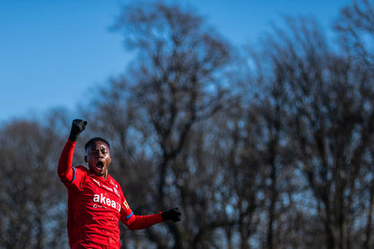 Helsingborgs Joseph Amoako jublar