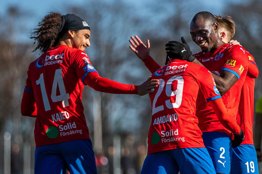 Helsingborgs Adam Kaied, Joseph Amoako och Ravy Tsouka-Dozi
