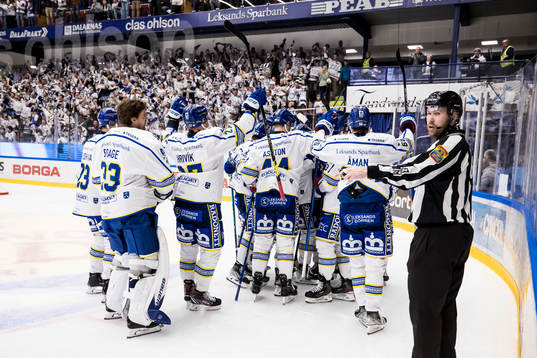 Leksands spelarna jublar