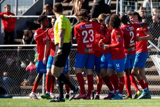 Helsingborgs spelare jublar