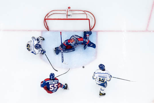 Leksands Justin Kloos och Leksands Max Veronneau och