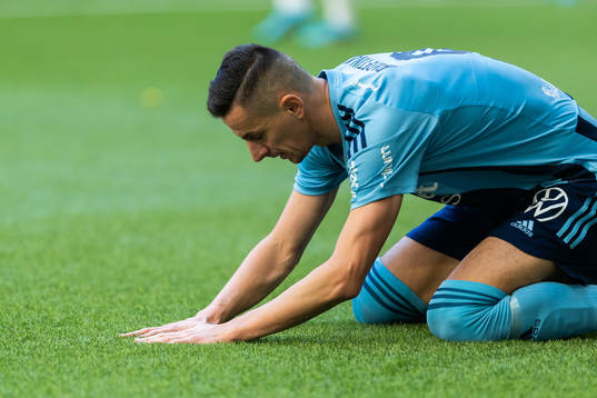 Djurgårdens Haris Radetinac deppar