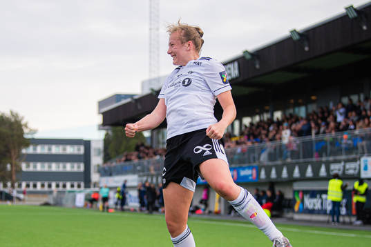 Sara Kanutte Sørensen Fornes of Rosenborg celebrates