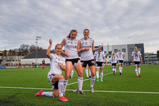Sara Kanutte Sørensen Fornes of Rosenborg celebrates