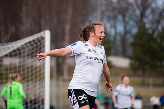 Sara Kanutte Sørensen Fornes of Rosenborg celebrates