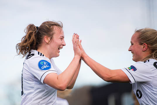 Sara Kanutte Sørensen Fornes of Rosenborg celebrates