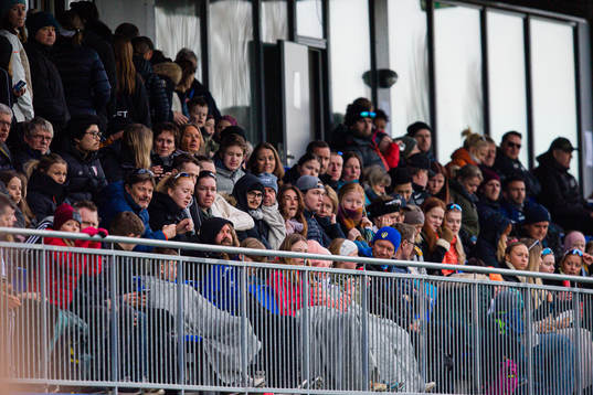Spectators in the stands