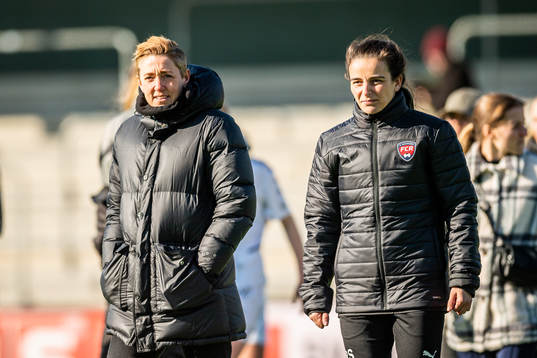 Rosengårds sportchef Therese Sjögran och tränare Renee