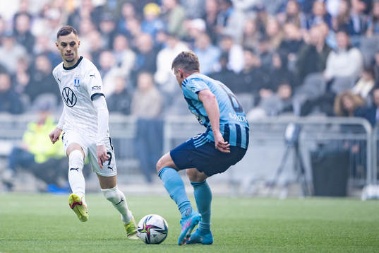 Malmö FFs Veljko Birmancevic och Djurgårdens Rasmus