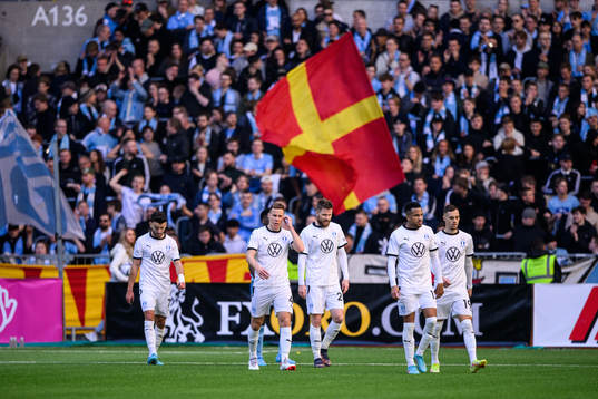 Malmö FFs Niklas Moisander, Lasse Nielsen, Martin Olsson