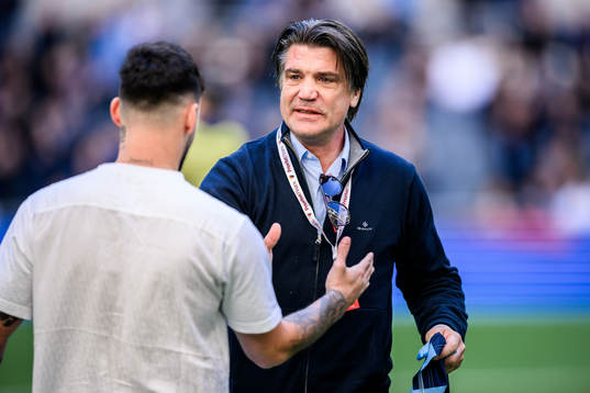 Djurgårdens Sead Haksabanovic och sportchef Bosse Andersson