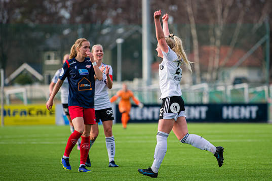 Selma Sol Magnusdottir of Rosenborg celebrates
