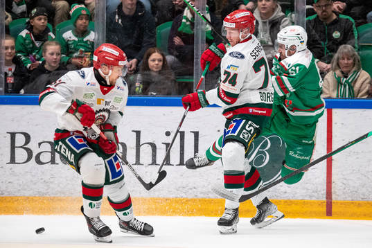 Frölundas Andreas Borgman och Rögles Ludvig Larsson
