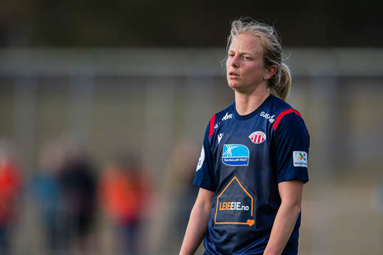 Sara Pavlovic of Avaldnes looks dejected