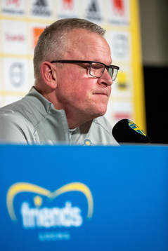 during a press conference and training