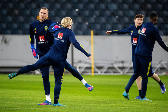 Goalkeeper Robin Olsen of the Swedish national football team