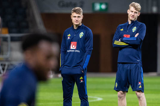 Mattias Svanberg and Filip Helander of the Swedish national