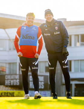 Fredrik André Bjørkan and Ståle Solbakken, head coach of