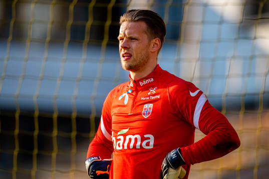 Goalkeeper Ørjan Håskjold Nyland of the Norwegian