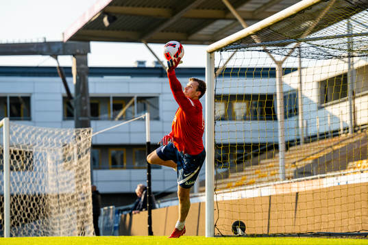 Goalkeeper Jacob Karlstrøm of the Norwegian national