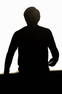 The silhouette of Jens Petter Hauge of the Norwegian