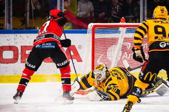 Luleås Linus Omark och Skellefteås målvakt Gustaf