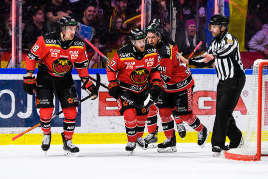 Luleås Sami Lepistö, Linus Omark jublar