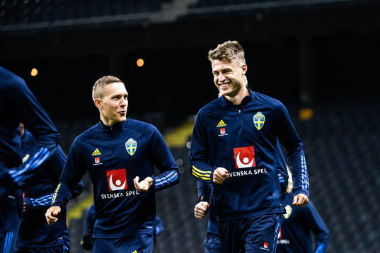 Ludwig Augustinsson and Mattias Svanberg of the Swedish