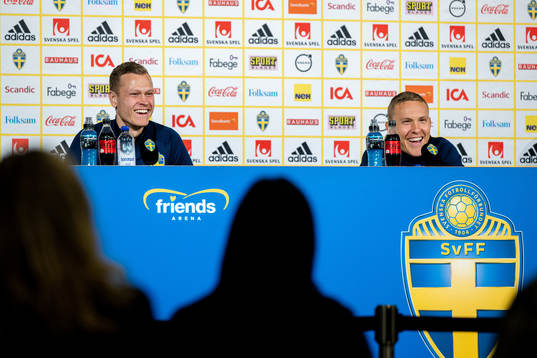 Viktor Claesson and Ludwig Augustinsson of the Swedish