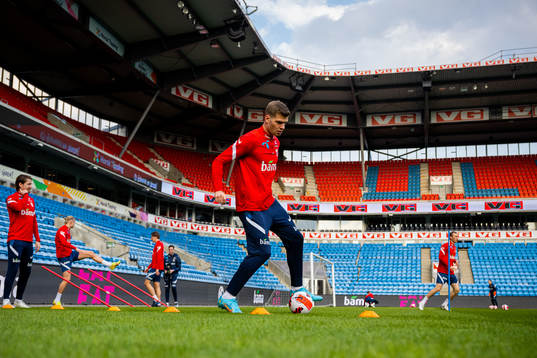 Alexander Sørloth of the Norwegian national football team