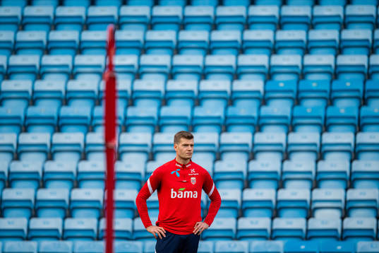 Alexander Sørloth of the Norwegian national football team