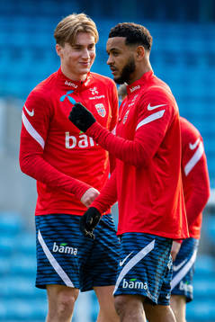 Kristian Thorstvedt and Joshua King of the Norwegian