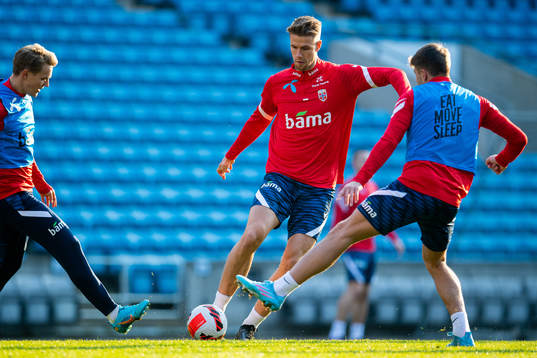 Kristoffer Ajer of the Norwegian national football team
