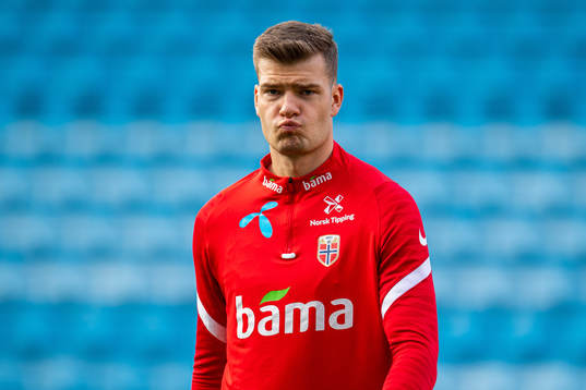 Alexander Sørloth of the Norwegian national football team
