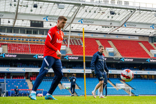 Alexander Sørloth of the Norwegian national football team