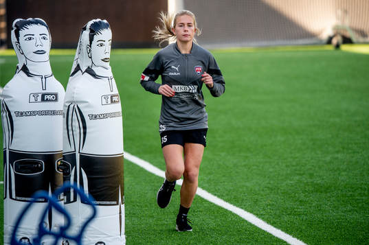 under en träning med FC Rosengård
