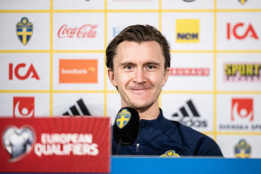 Kristoffer Olsson of the Swedish national football team