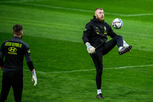 goalkeeper Jindrich Stanek of Czech Republic