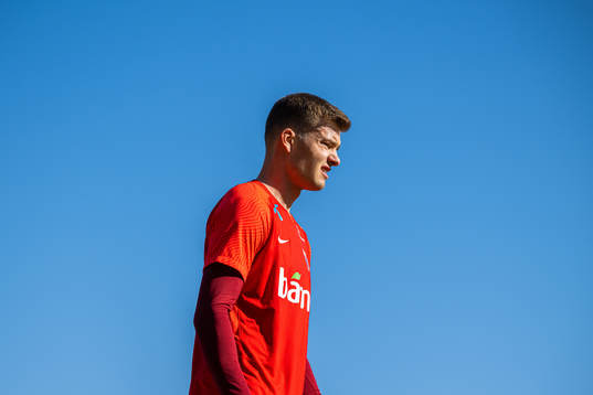 Alexander Sørloth of the Norwegian national football team