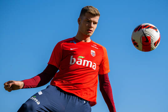 Alexander Sørloth of the Norwegian national football team
