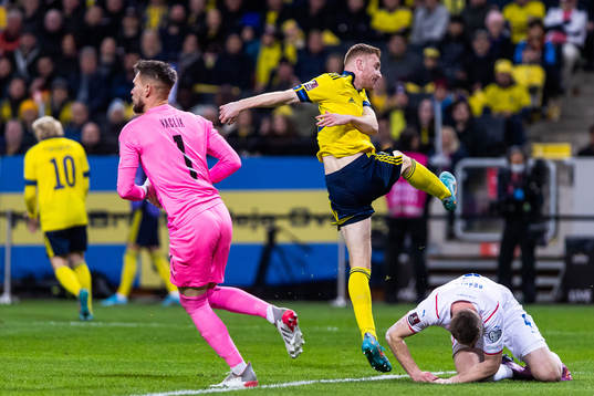 Dejan Kulusevski of Sweden reacts