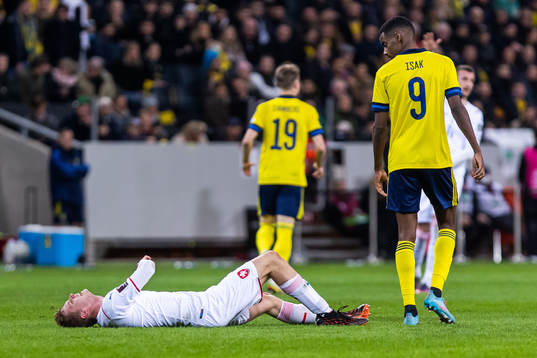 David Zima of Czech Republic in pain
